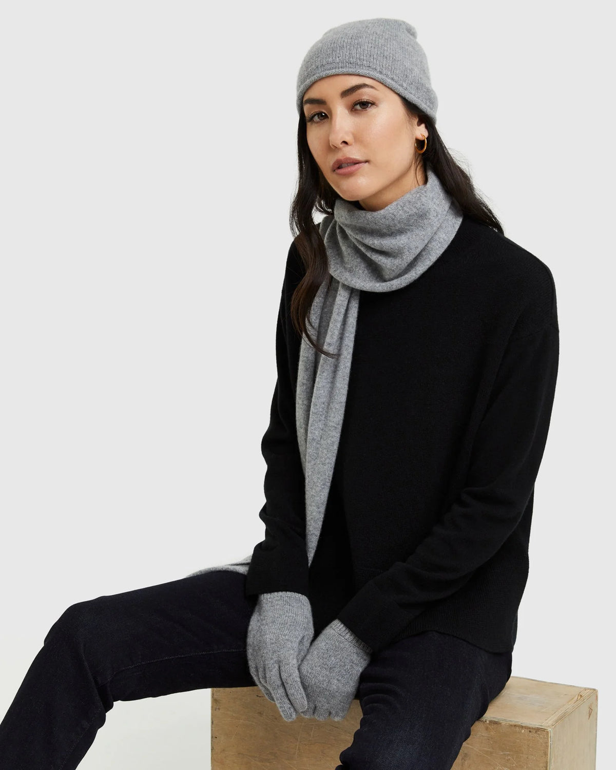 Mongolian Cashmere Gloves - One Size / True Navy