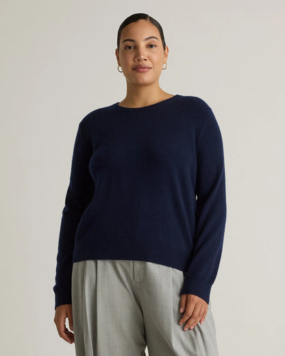 Mongolian Cashmere Crewneck Sweater - XS / Ivory