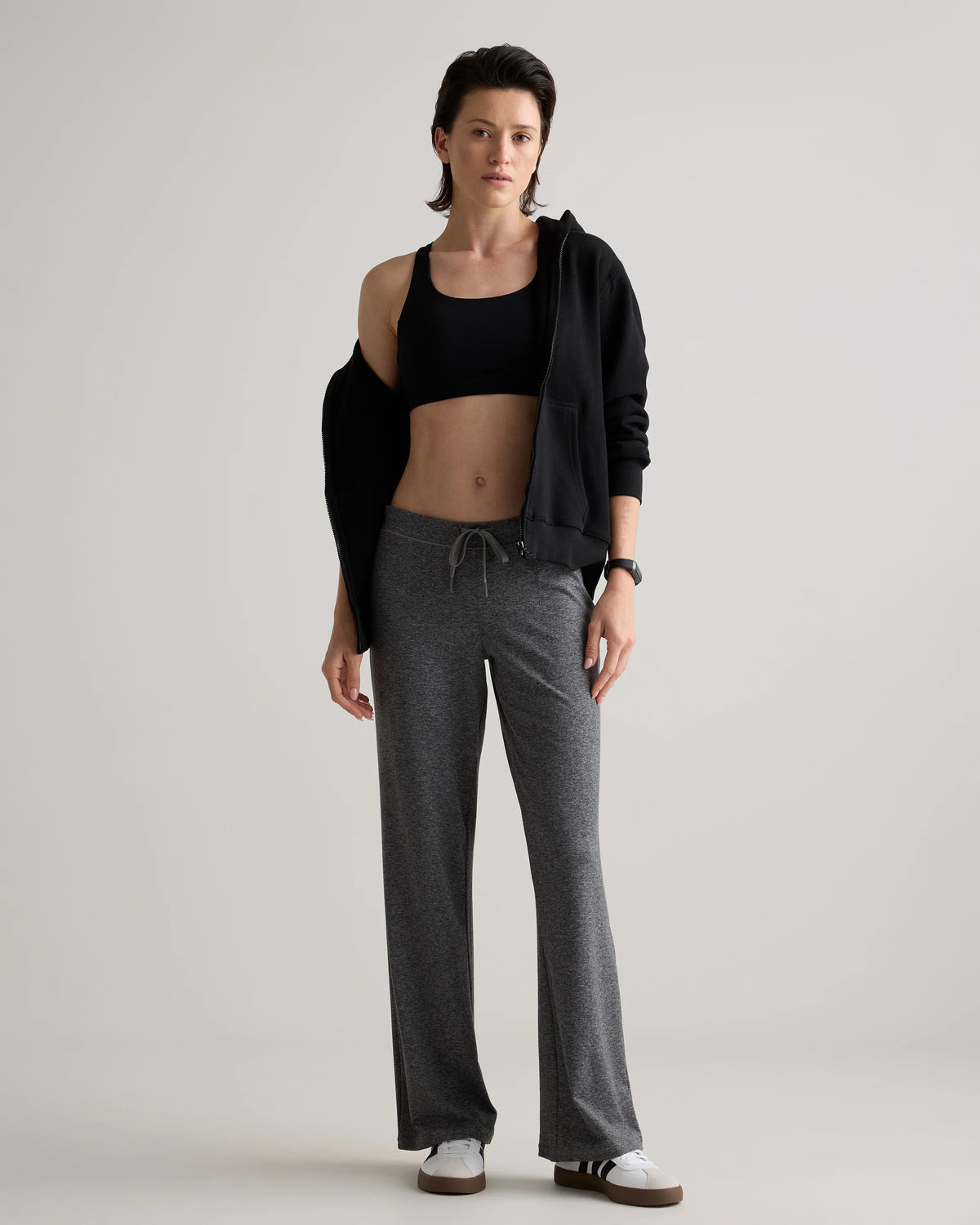 Flowknit Wide Leg Pants - XS / Black