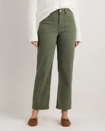 Bella Stretch Patch Pocket Wide Leg Jeans - 24 / Deep Sea Blue