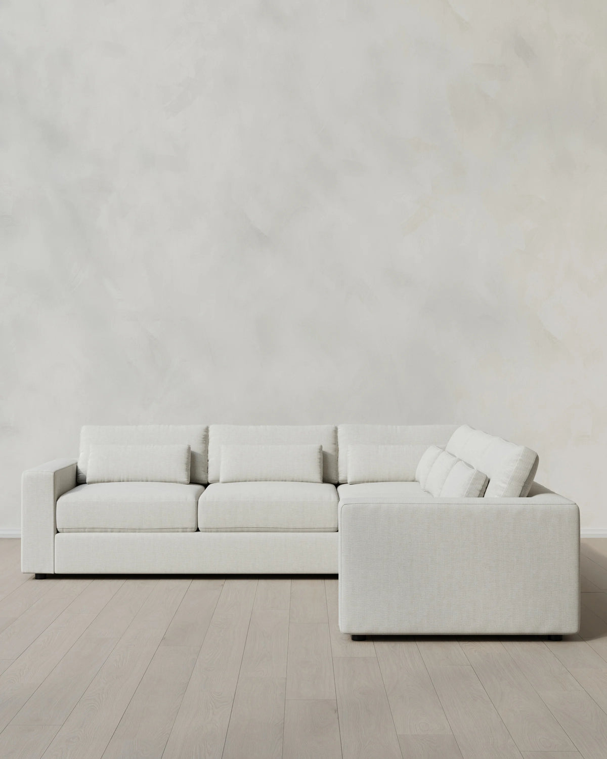 Ashford Deep Seat L Sectional in Performance Chenille Linen Blend - 119x119 / Sorrell