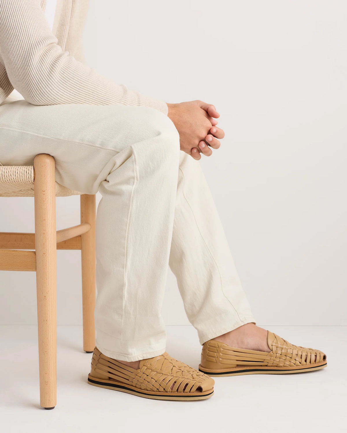 Handcrafted Leather Huarache Sandal - 7 / Brandy