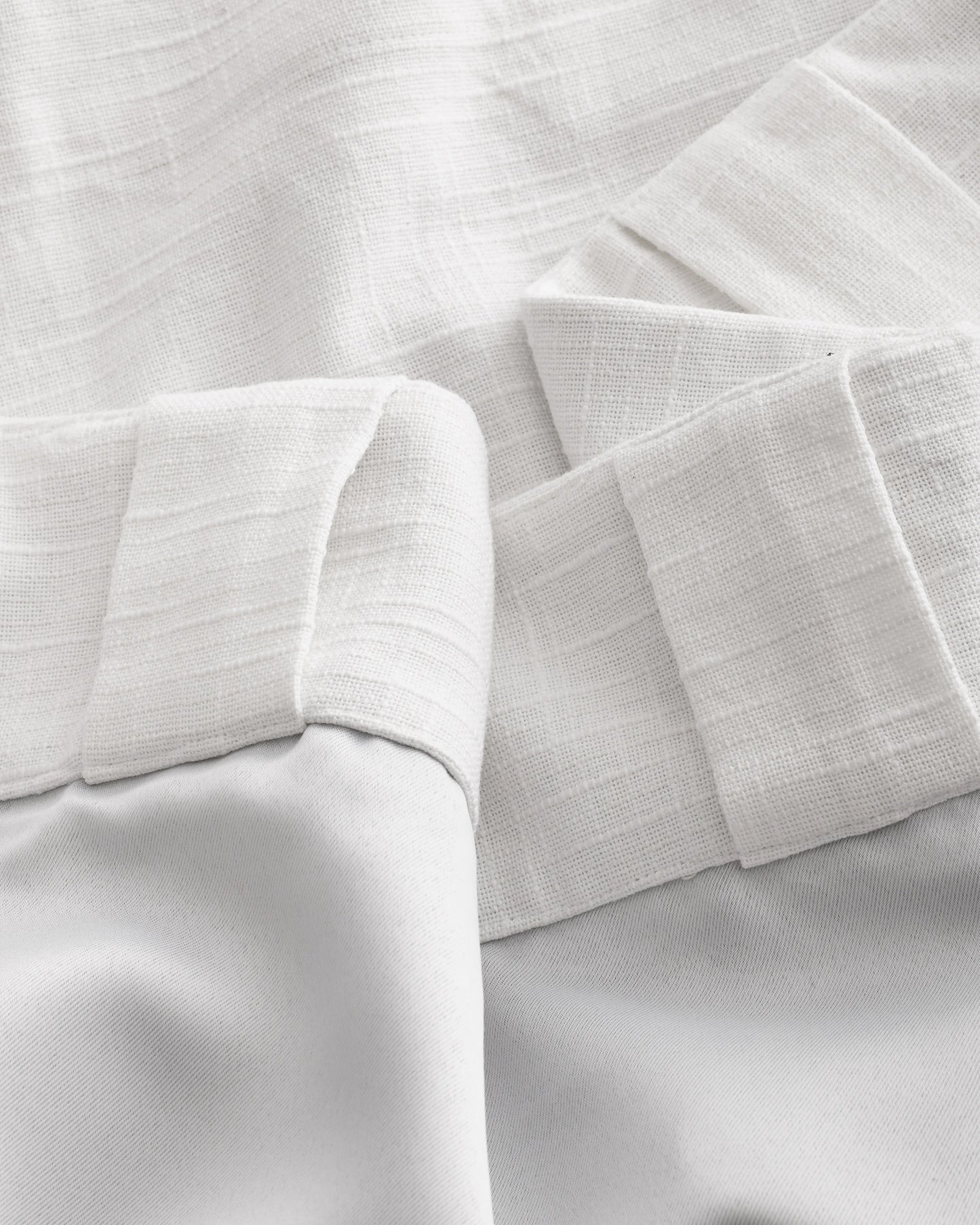 Cotton Slub Room Darkening Curtain - Single Panel - 48x84 / White