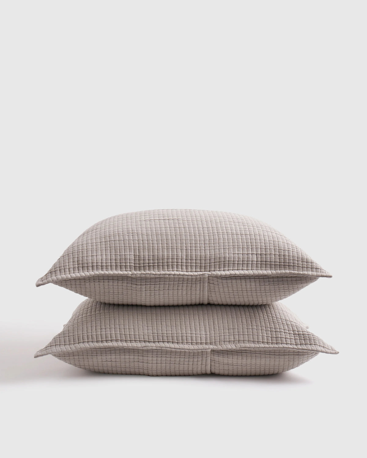 Organic Ribbed Cotton Shams - Standard / Toffee