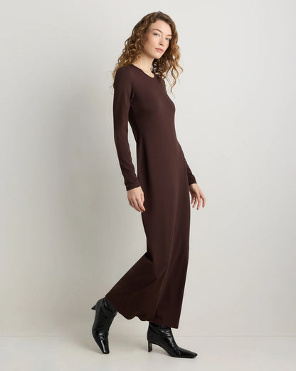 Long Sleeve Knit Maxi Dress - XS / Deep Navy
