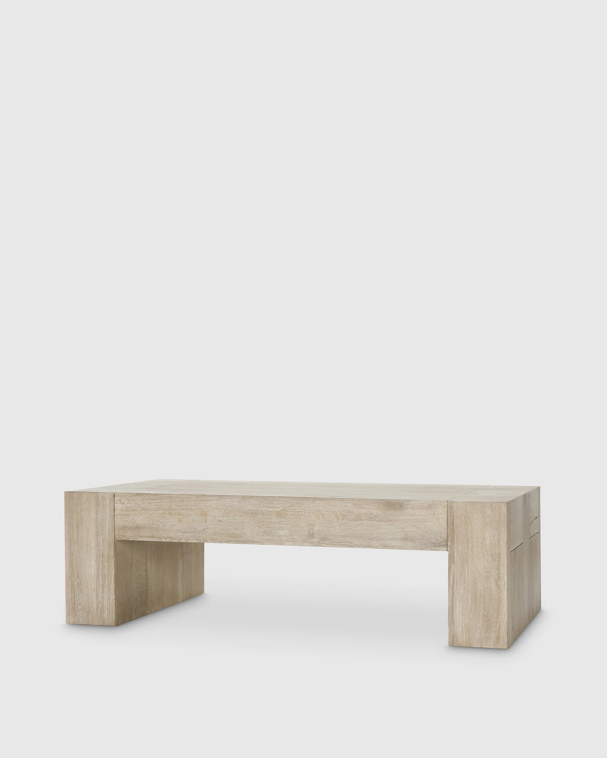 Reclaimed Oak Waterfall Coffee Table - 60" / Weathered Oak