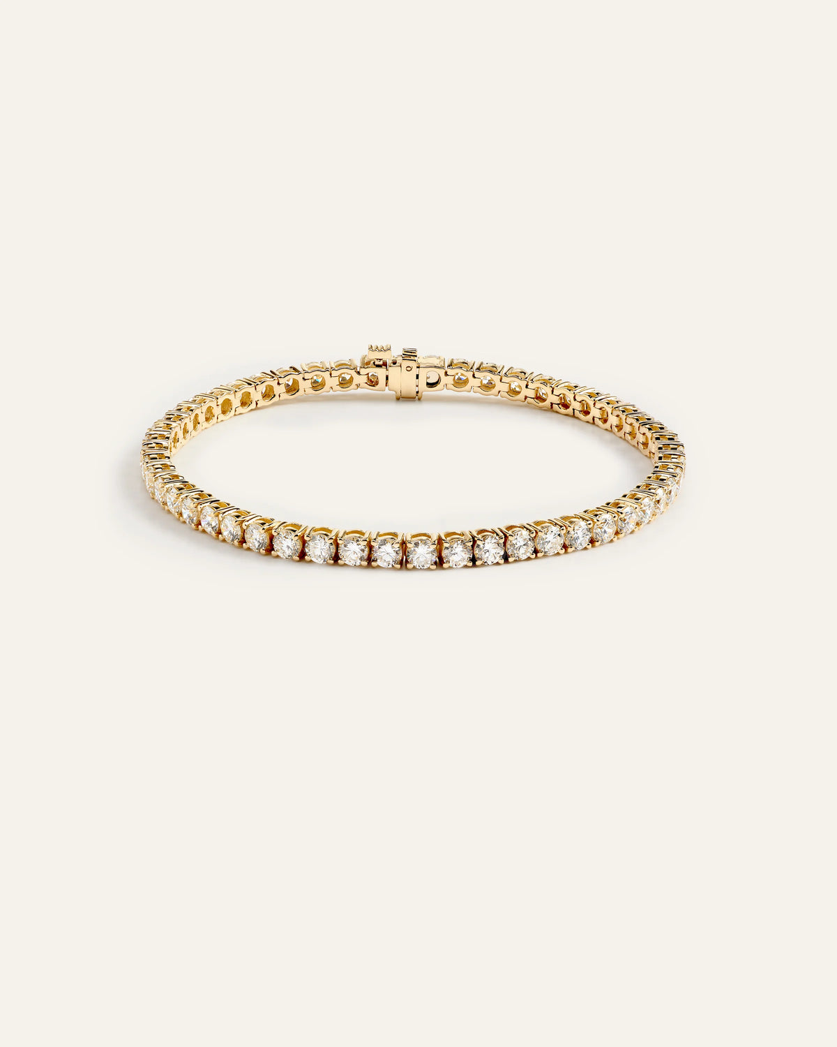 14K Gold Lab Grown Diamond Tennis Bracelet - 7ctw - 6.5" / Yellow Gold