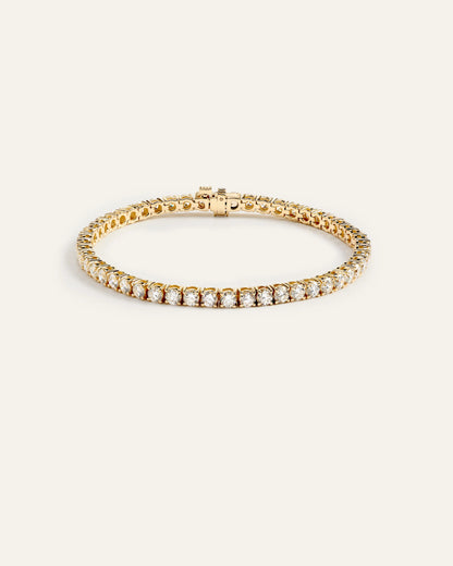 14K Gold Lab Grown Diamond Tennis Bracelet - 7ctw - 6.5" / Yellow Gold