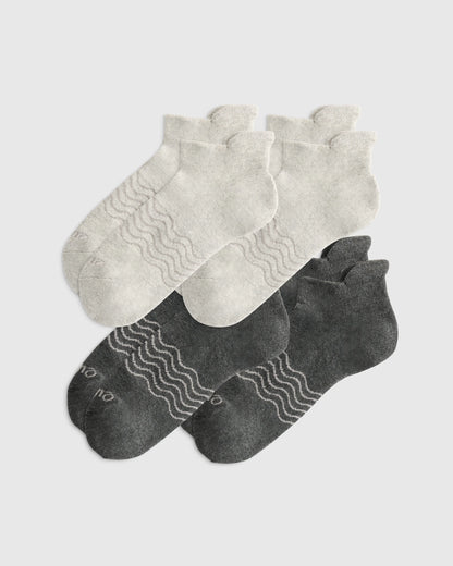 Everyday Cotton Solid Ankle Socks (4-pack) - S / White