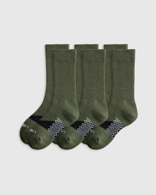 Alpaca Boot Socks (3-Pack) - S / Military Olive