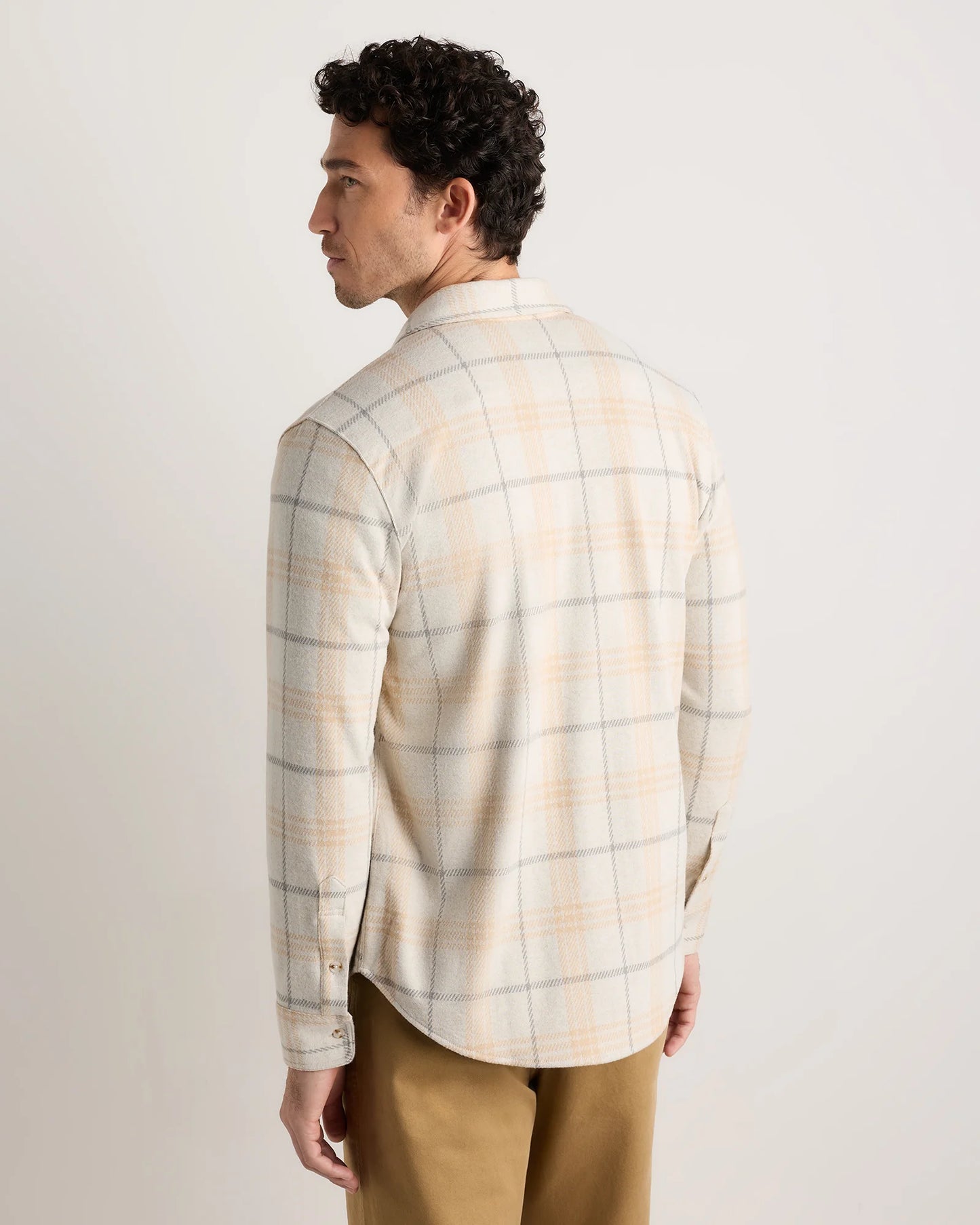 Stretch Sweater Fleece Shirt - S / Off-White
