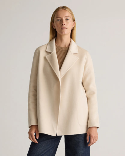 100% Mongolian Cashmere Double-Faced Open Blazer - XS / Camel