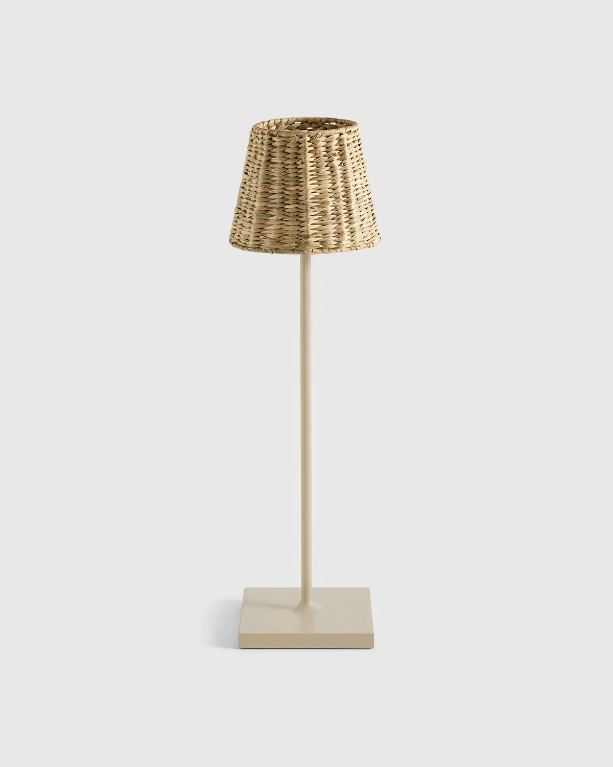 Poldina Pro Rechargeable Table Lamp with Seagrass Shade by Zafferano - Regular / White