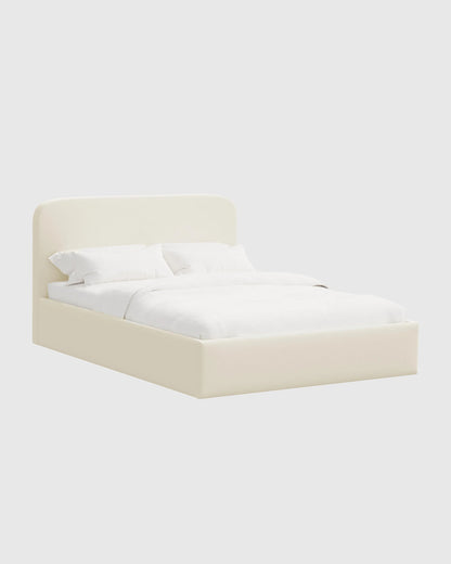 Curved Bed in Performance Linen - Full / Ivory