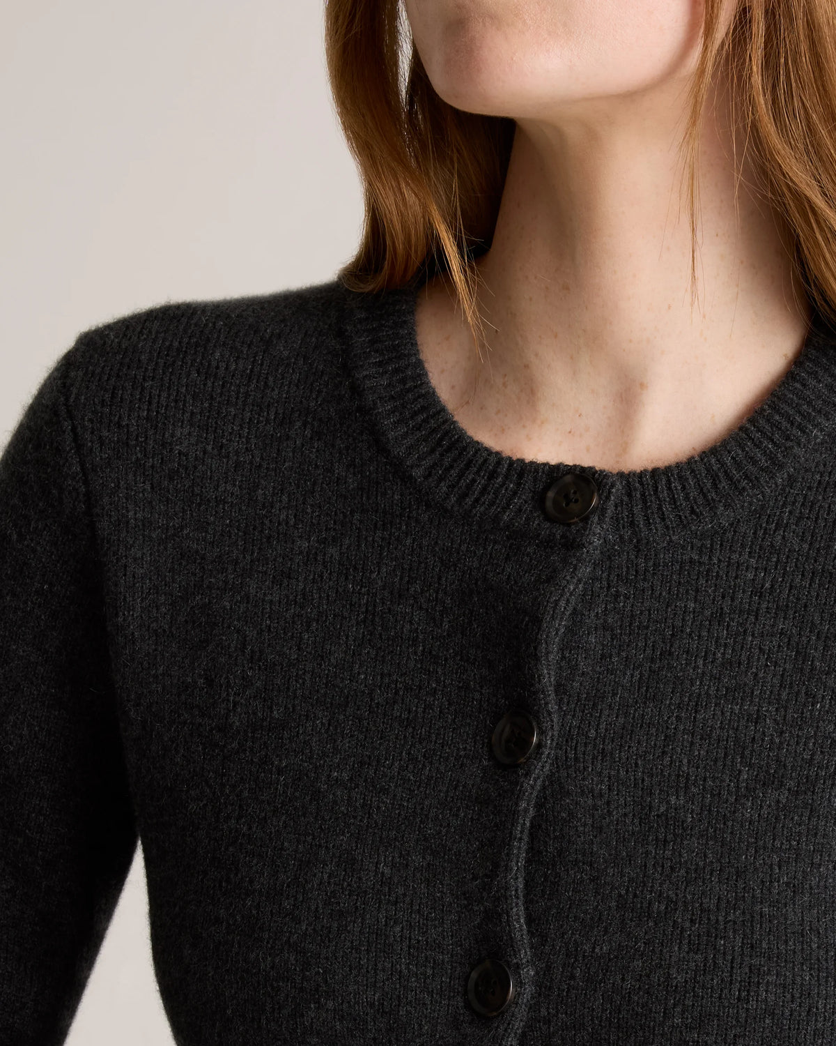 Mongolian Cashmere Structured Cardigan - XS / Oatmeal