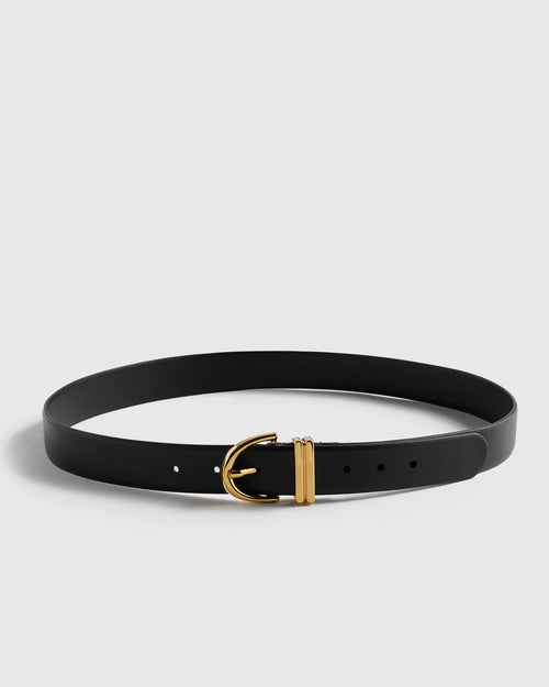 Alora European Leather Belt - XS / Black
