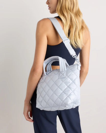 Transit Quilted Small Crossbody Tote - One Size / Taupe Brown