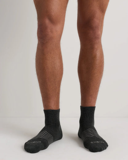 Everyday Cotton Solid Quarter Socks (4-Pack) - S / White