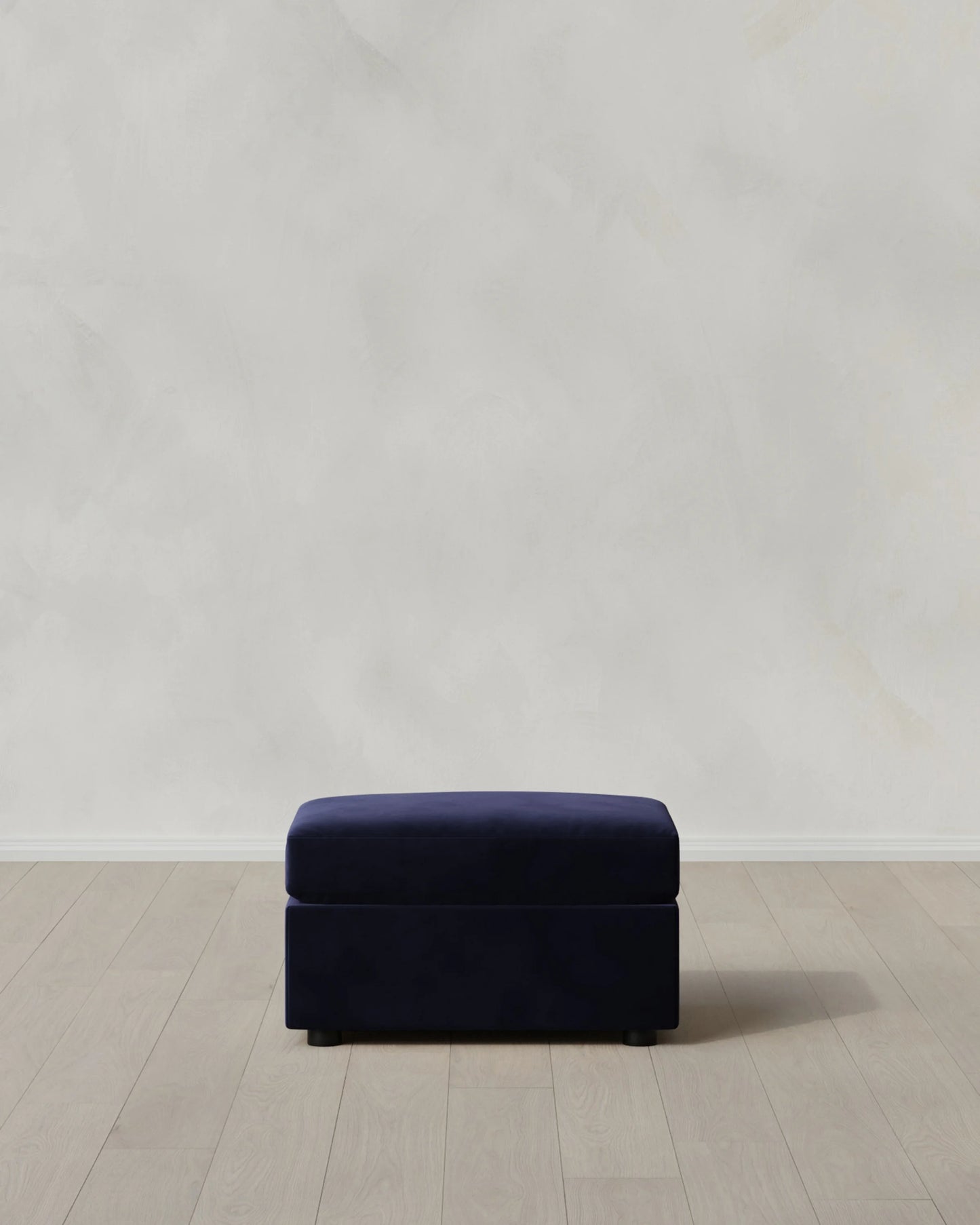Brennan Ottoman in Performance Velvet - One Size / Taupe