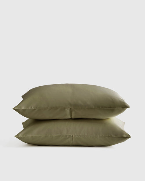 Luxury Organic Sateen Sham Set - Standard / Aloe