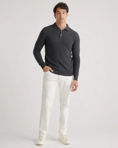 Mongolian Cashmere Polo Sweater - S / True Navy