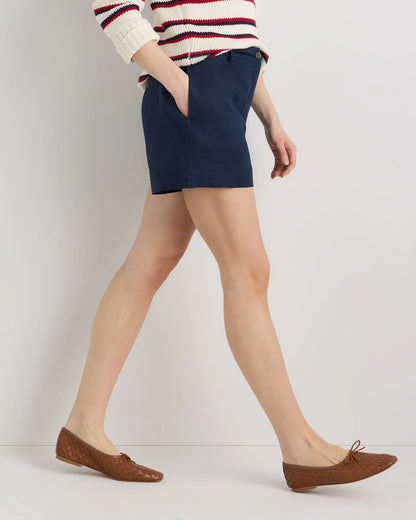 100% European Linen Trouser Shorts - 0 / Bayberry Olive