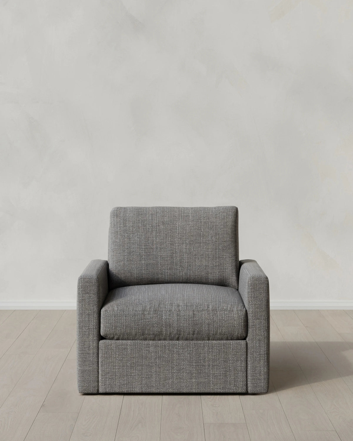 Brennan Swivel Chair in Performance Chenille Linen Blend - 32" / Slate