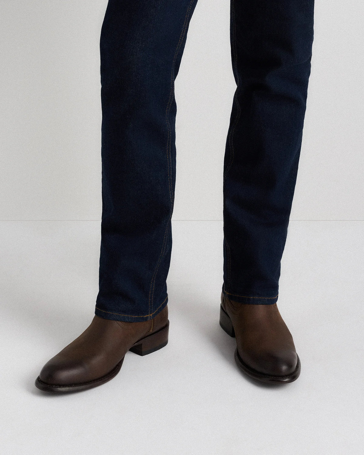 Crafted Leather Western Zip Boot - 7 / Dark Chocolate
