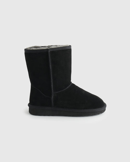Australian Shearling Mid-Calf Boot - 6 / True Black