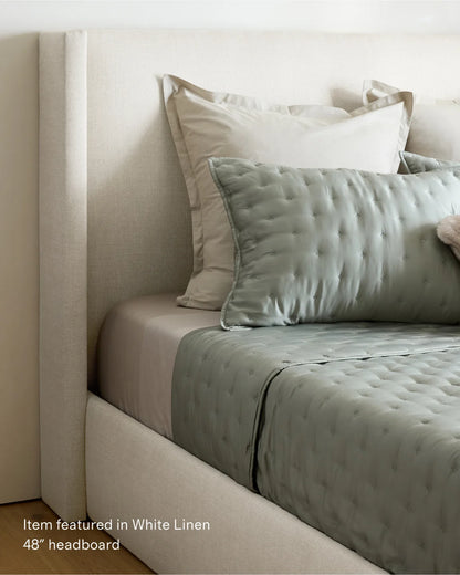 Plush Boucle Wingback Bed - Full / Ivory