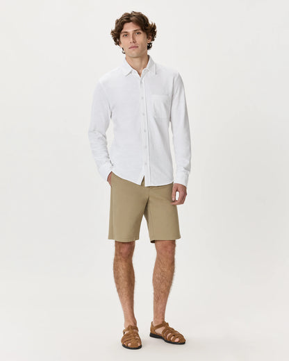 100% Organic Cotton Slub Long Sleeve Button Up Shirt - S / Heather Grey