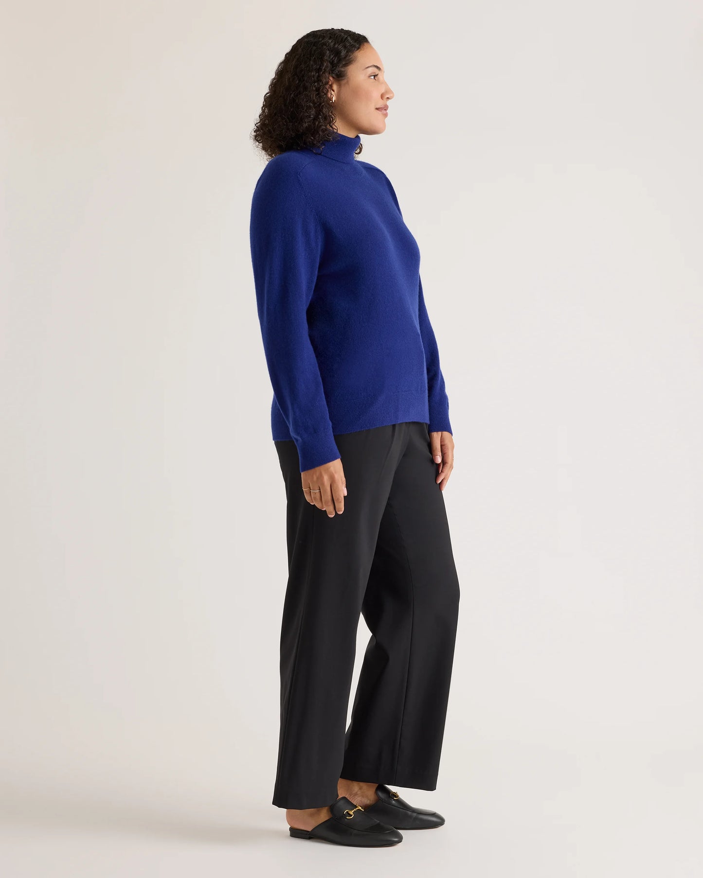 Mongolian Cashmere Turtleneck Sweater - XS / Heather Grey