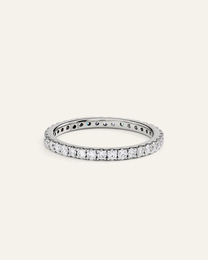 14K Gold Lab Grown Diamond Pave Eternity Band - 0.65ctw - 4 / Yellow Gold