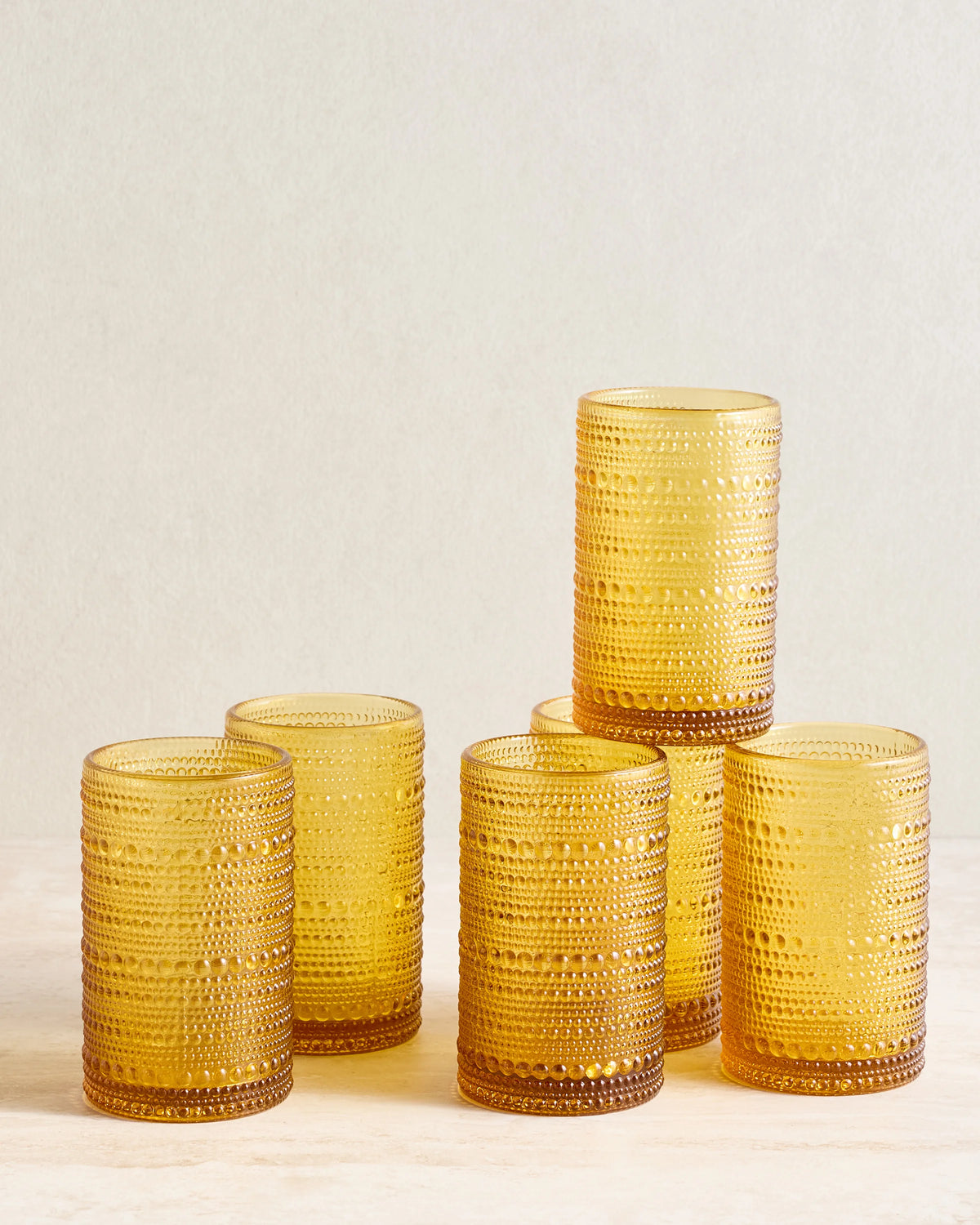 Jupiter Tall Glass Tumbler (Set of 6) - One Size / Fern Green