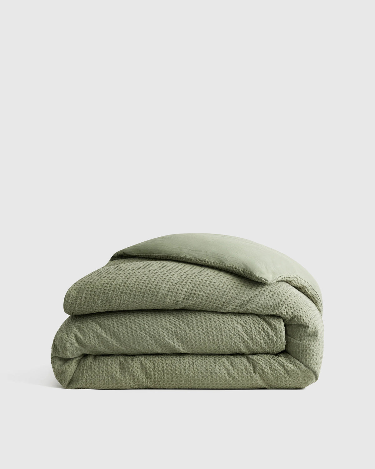 Organic Luxe Honeycomb Duvet Cover - Twin / Mineral