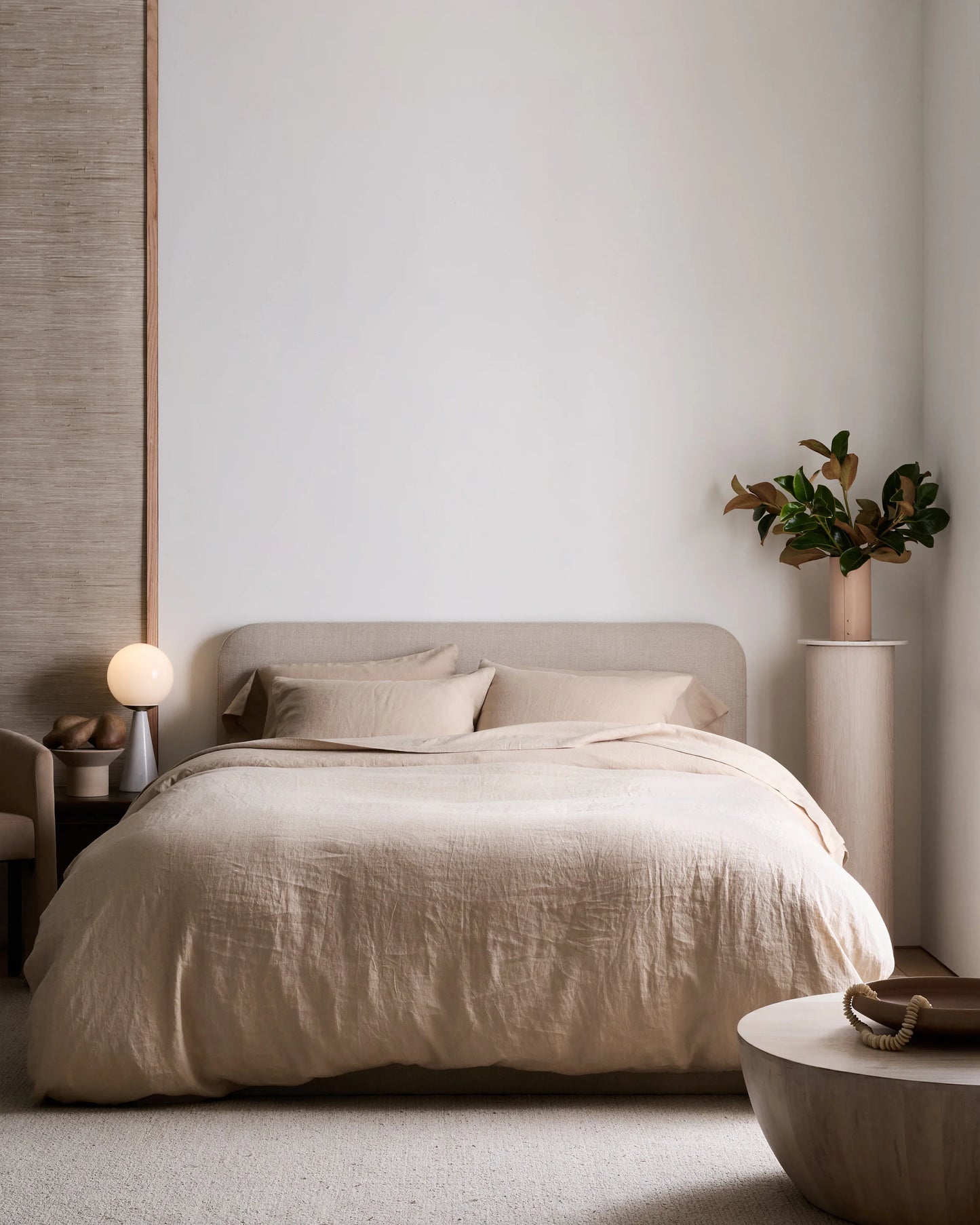 European Linen Sham Set - Standard / White