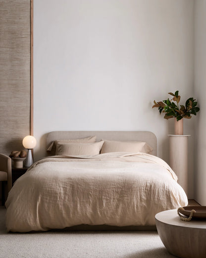 European Linen Sham Set - Standard / White