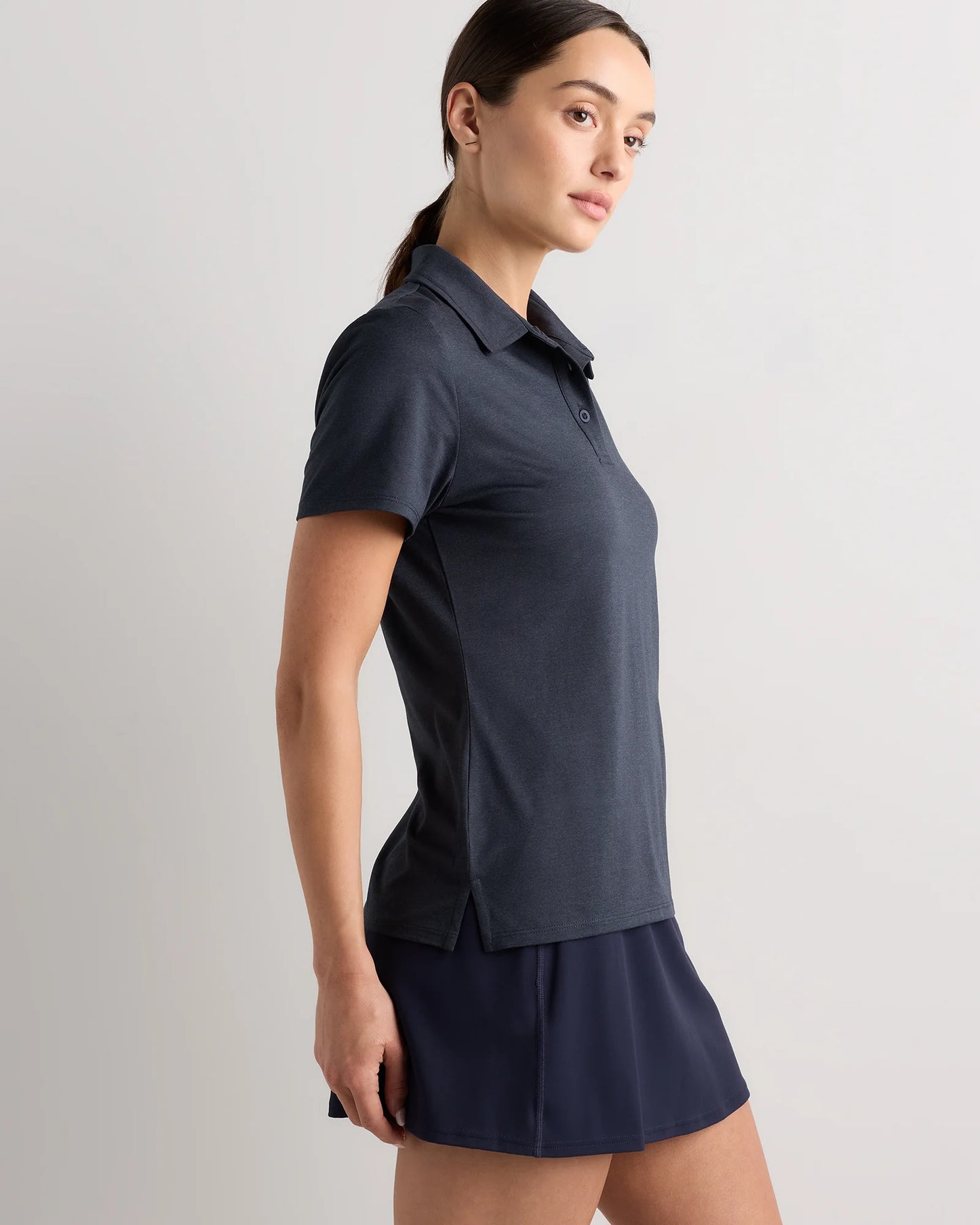 Flowknit Breeze Short Sleeve Polo - XS / Charcoal