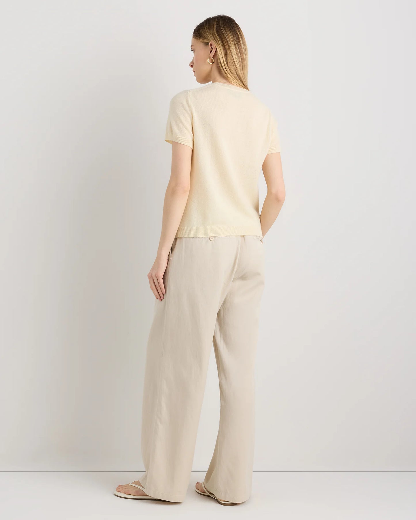 Mongolian Cashmere Tee - XS / Pale Custard Yellow