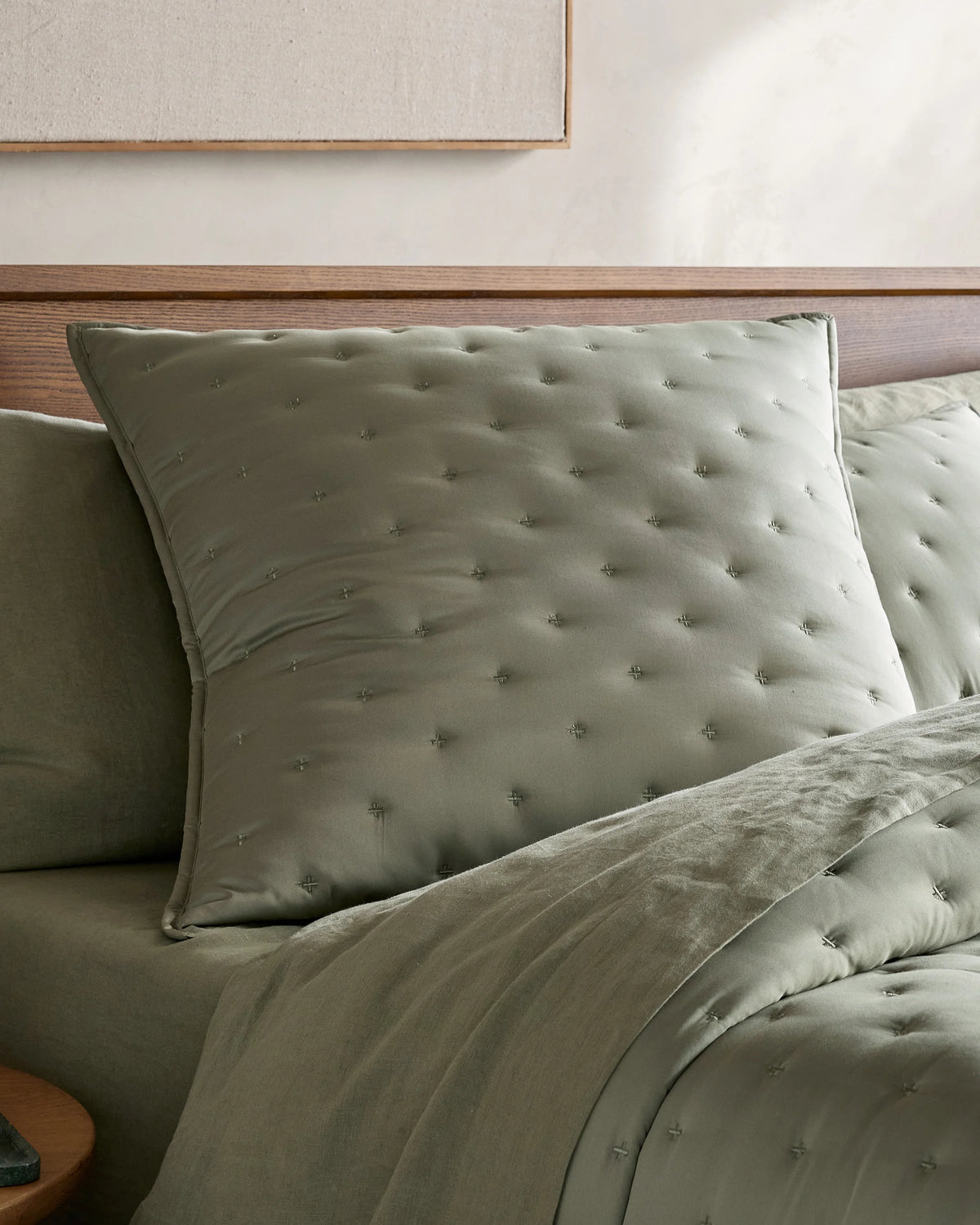 Bamboo Dream Quilted Euro Sham - Euro / Sage