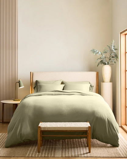 Organic Jersey Duvet Cover - Twin / Light Blue