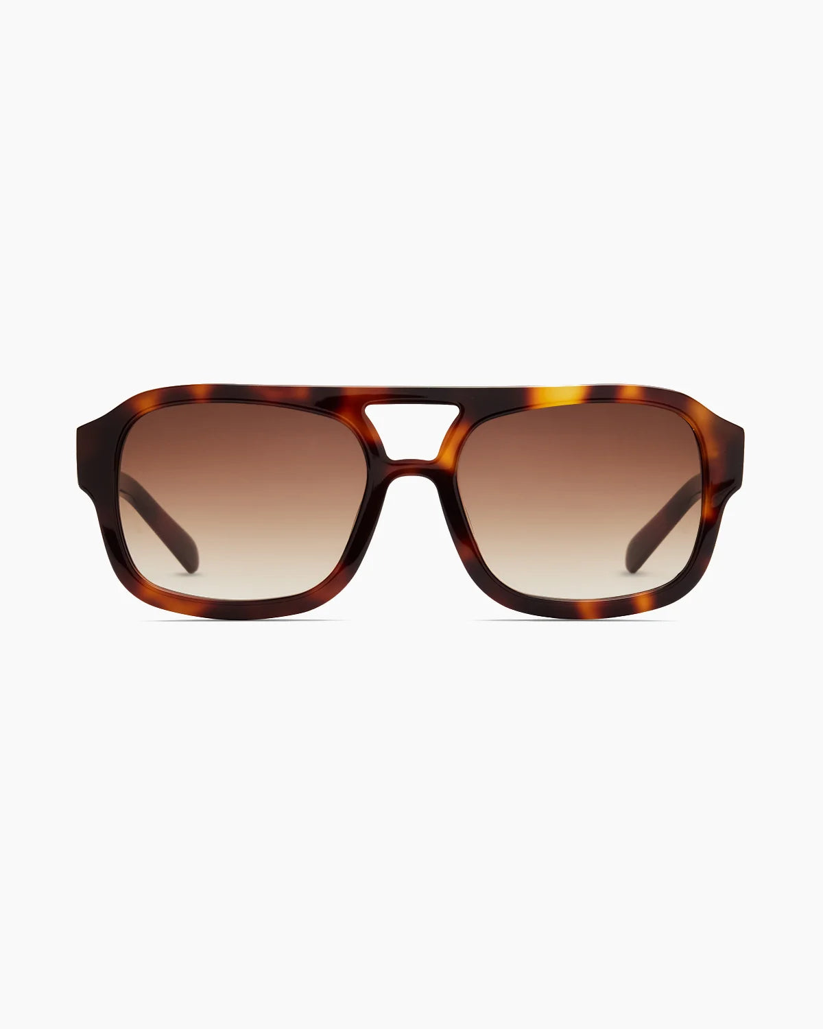 Berlin Polarized Acetate Sunglasses - Standard / Ginger Tortoise with Brown Gradient lens