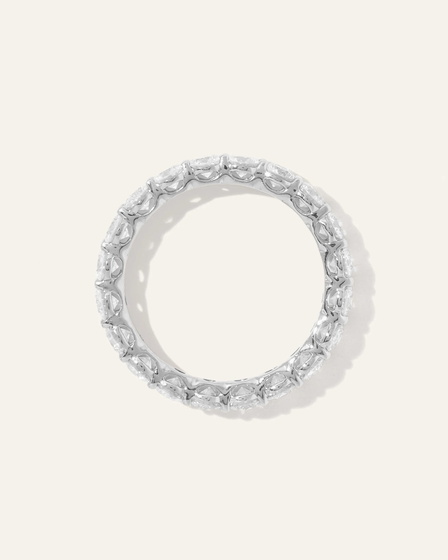 Lab Grown Diamond Round Eternity Band - 4 / Yellow Gold