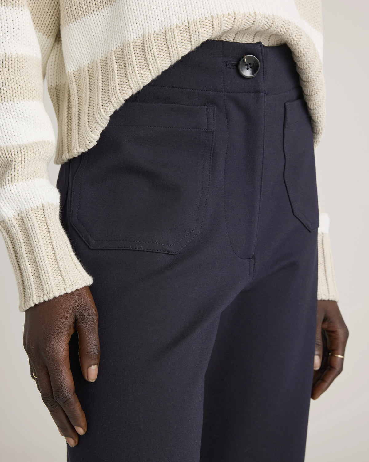Ultra-Stretch Ponte Cropped Wide Leg Pants - 0 / Espresso