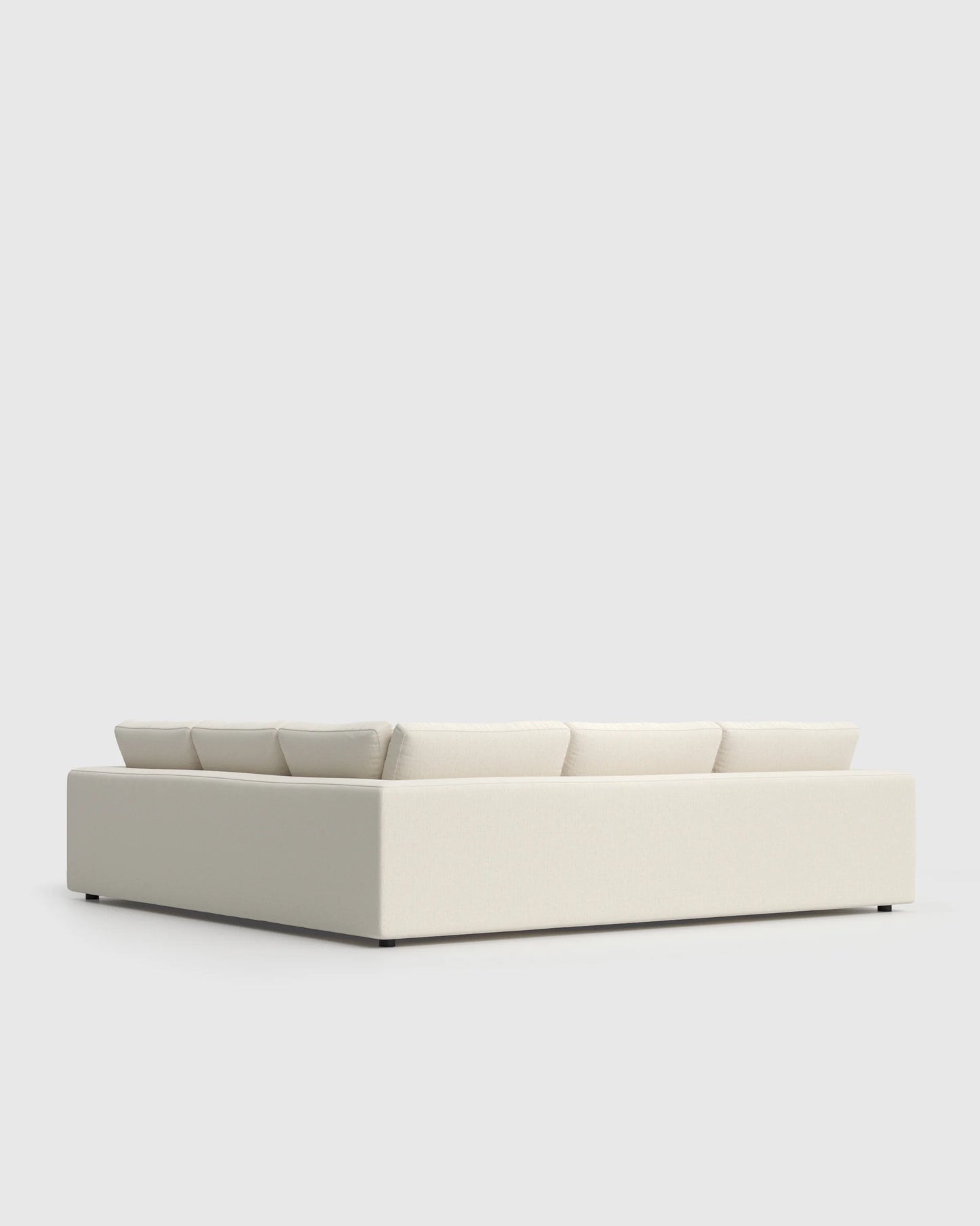 Ashford Deep Seat L Sectional in Performance Chenille Linen Blend - 119x119 / Sorrell