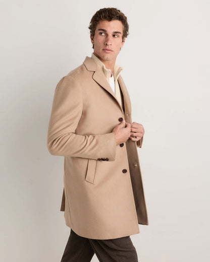 100% Mongolian Cashmere Car Coat - S / Camel