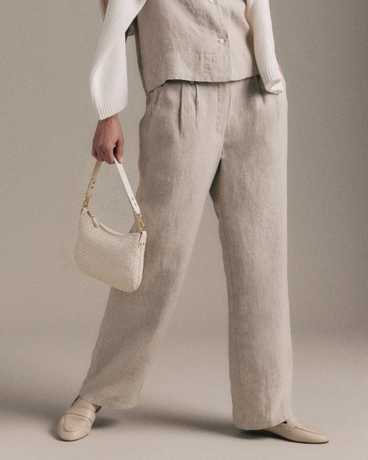 Sloane Handwoven Mini Shoulder Bag - One Size / Cognac