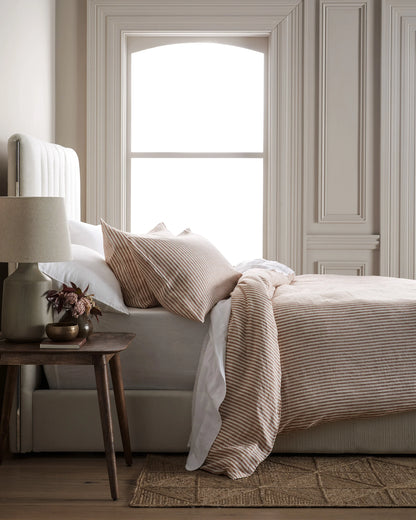 European Linen Sham Set - Standard / White