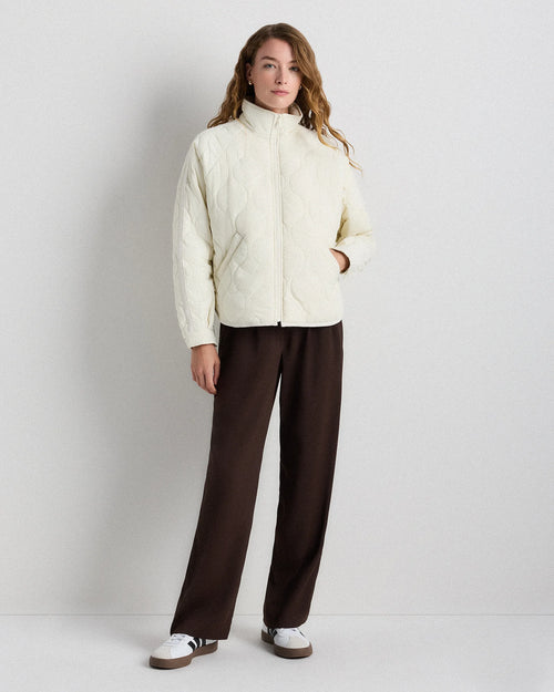 Featherless Quilted Packable Puffer Jacket - XS / Silken White