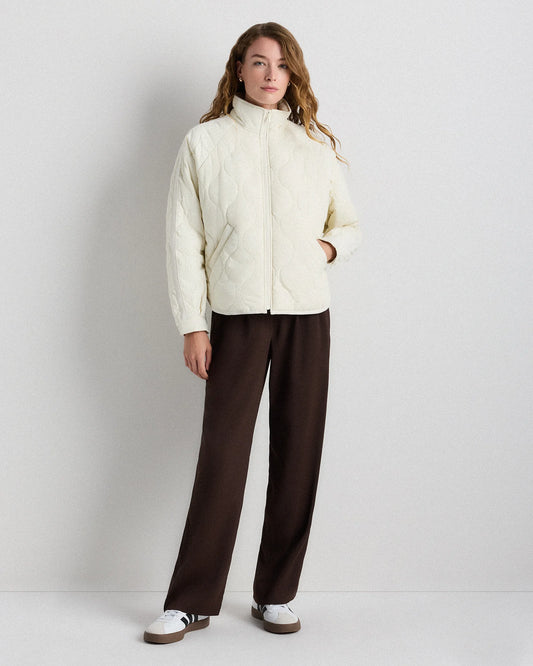 Featherless Quilted Packable Puffer Jacket - XS / Silken White